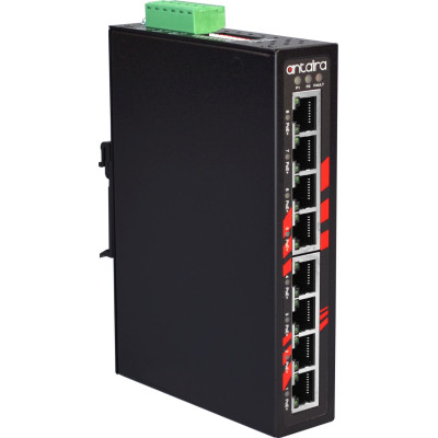 Antaira LNP-0800G 8-Port  PoE+ Unmanaged Ethernet Switch, 30W/Port